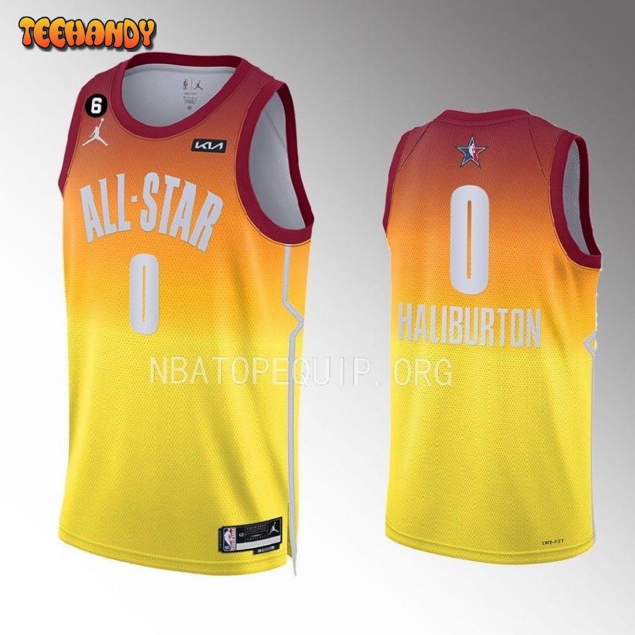 Indiana Pacers Tyrese Haliburton 2023 NBA All-Star Orange Jersey