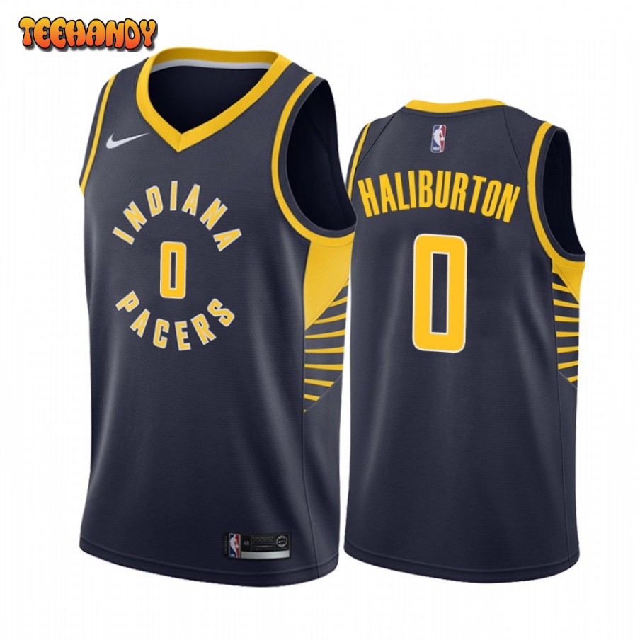 Indiana Pacers Tyrese Haliburton Navy Icon Jersey