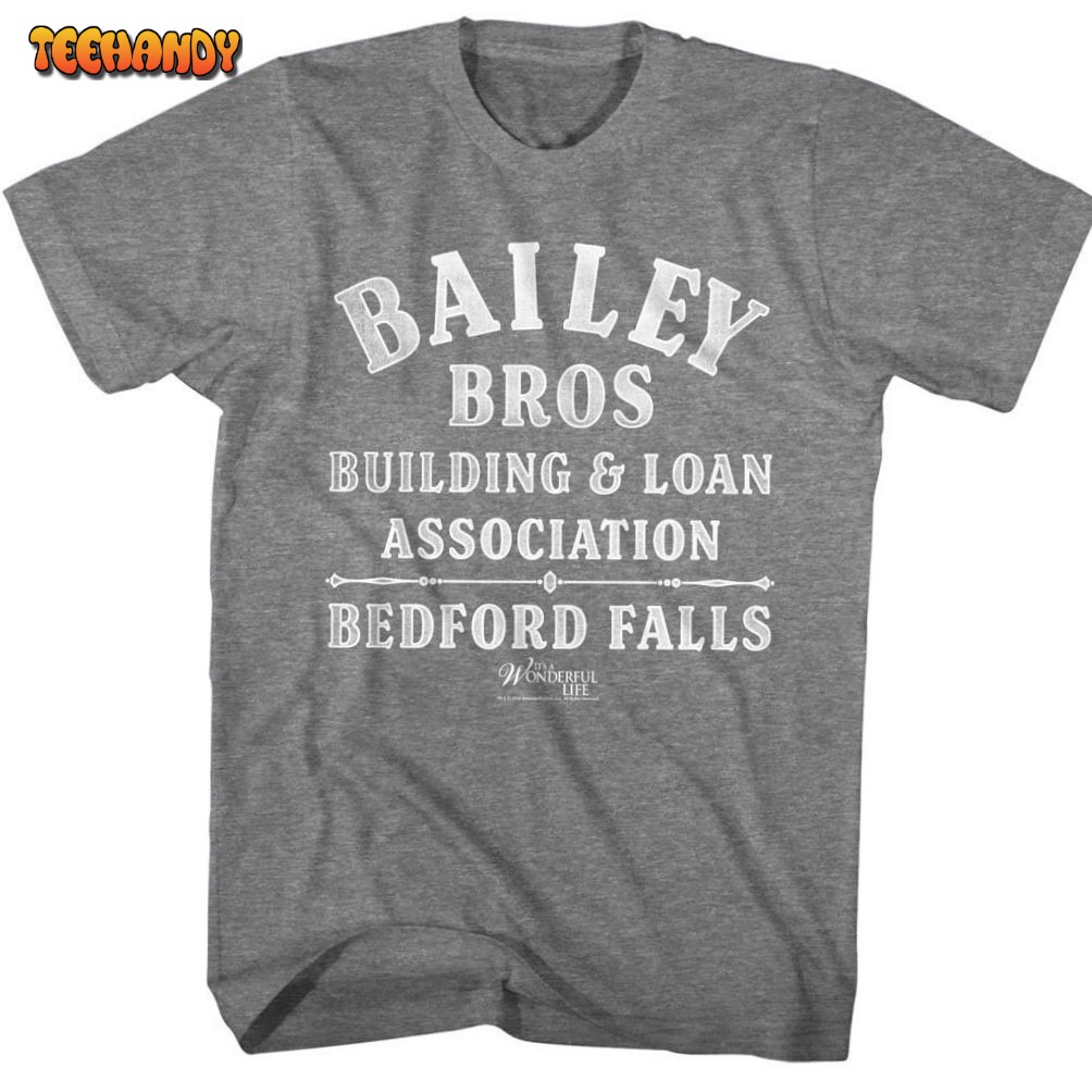 It’s a Wonderful Life Bailey Bros Logo Heather Gray Shirts