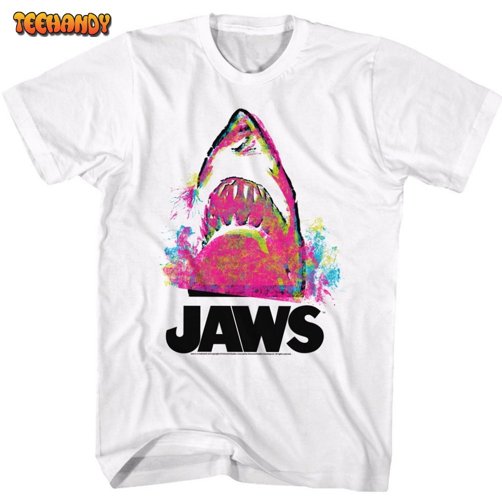 Jaws Neon Colors White Shirts