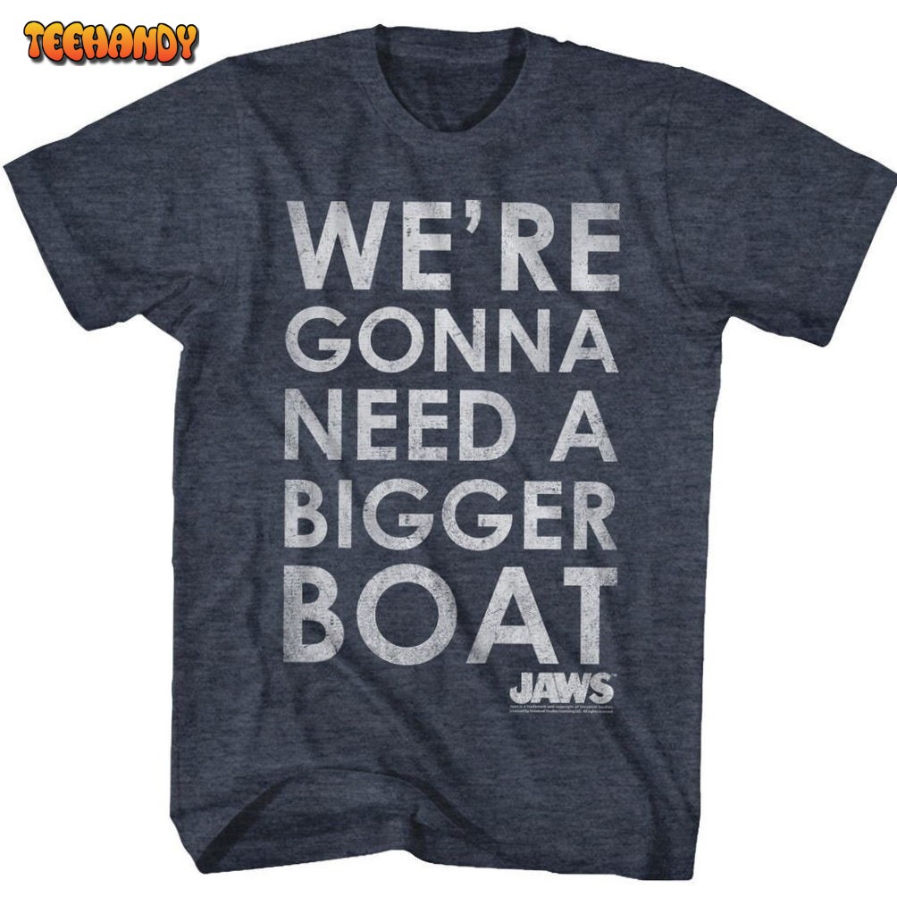 Jaws We’re Going to Need a Bigger Boat Heather Navy Shirts