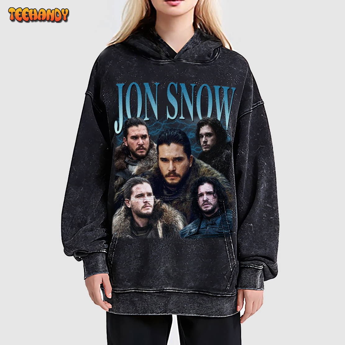 Jon Snow Vintage Washed T-Shirt,Actor Homage T