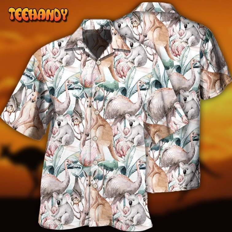 Kangaroo Animals Lovely Kangaroo Hawaiian Shirt