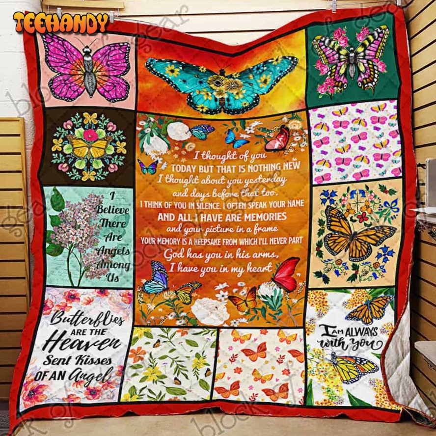 Kisses Of An Angel Butterfly Quilt Blanket