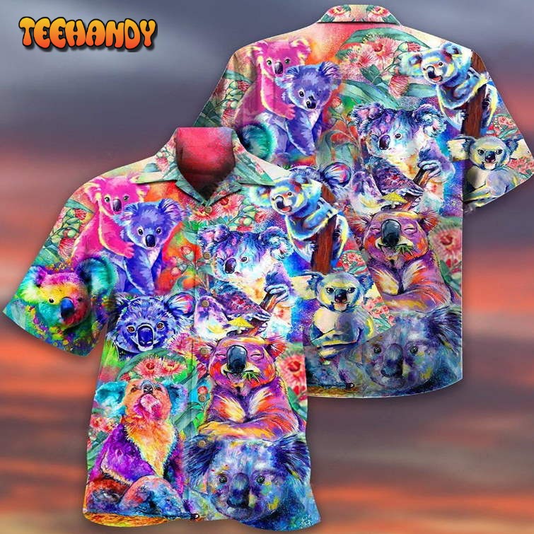 Koala Colorful Love Animals Hawaiian Shirt