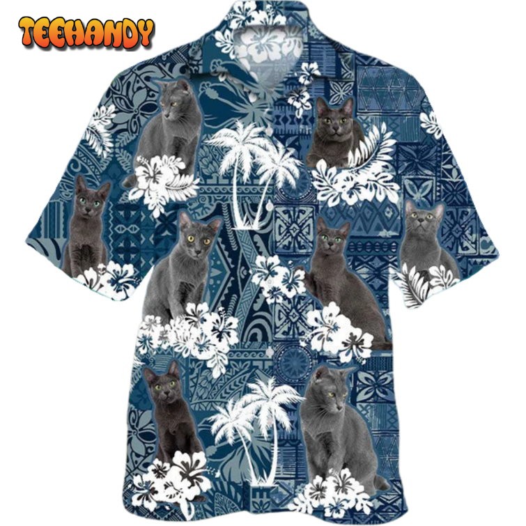 Korat Hawaiian Shirt, Cool Aloha Beach Shirt For Summer Day, Cat Hawaiian