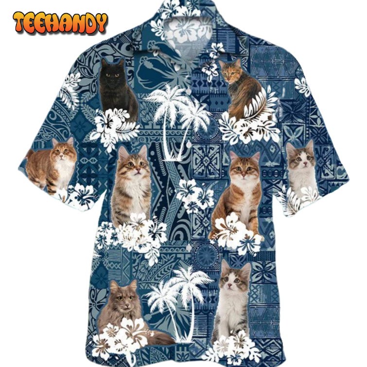 Kurilian Hawaiian Shirt 3D All Over Printed Cat Hawaiian Shirt Gift To Cat Lovers