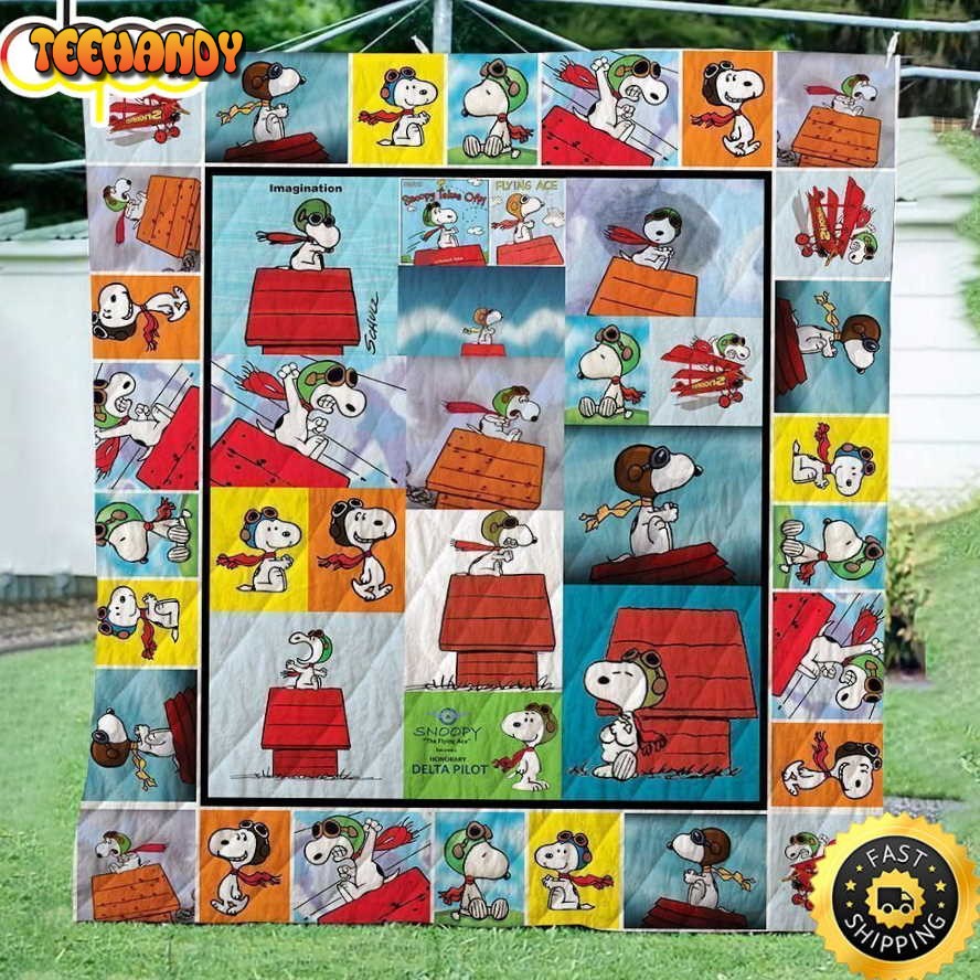 Lalasea Snoopy 02 3D Customized Quilt The Peanuts Snoopy Dog Blanket