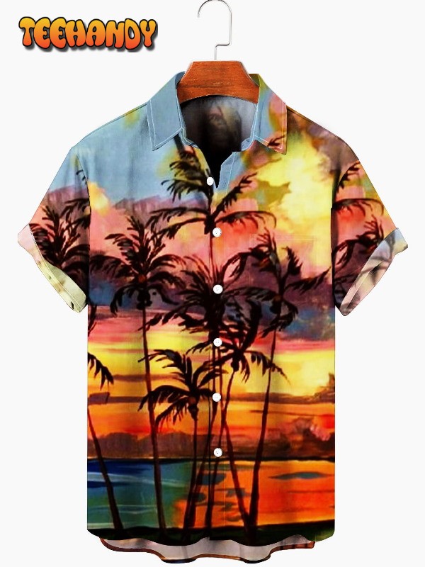 Landscape Hawaiian Shirt Coconut Tree Hawaii Shirt Aloha Gift Shirt