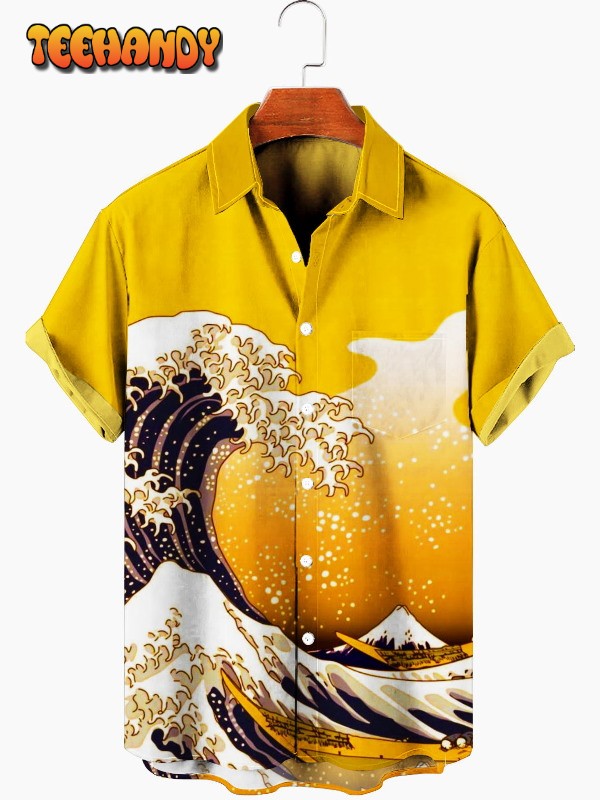 Lapel Casual Hawaiian Shirt, Full Printed Hawaii Shirt, Aloha Gift For Him