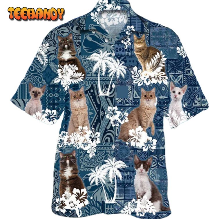 Laperm Hawaiian Shirt, Cat Hawaii Shirt, Cat Breeds In Hawaii Shirts