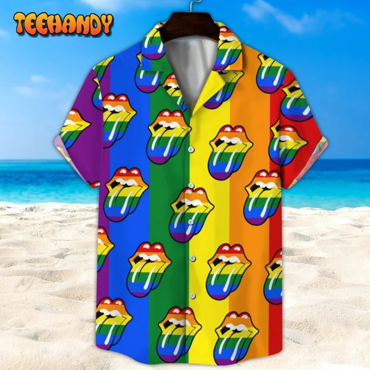 LGBT Hawaii Shirt, Rainbow Lip Unisex Hawaii Shirt Beach Short