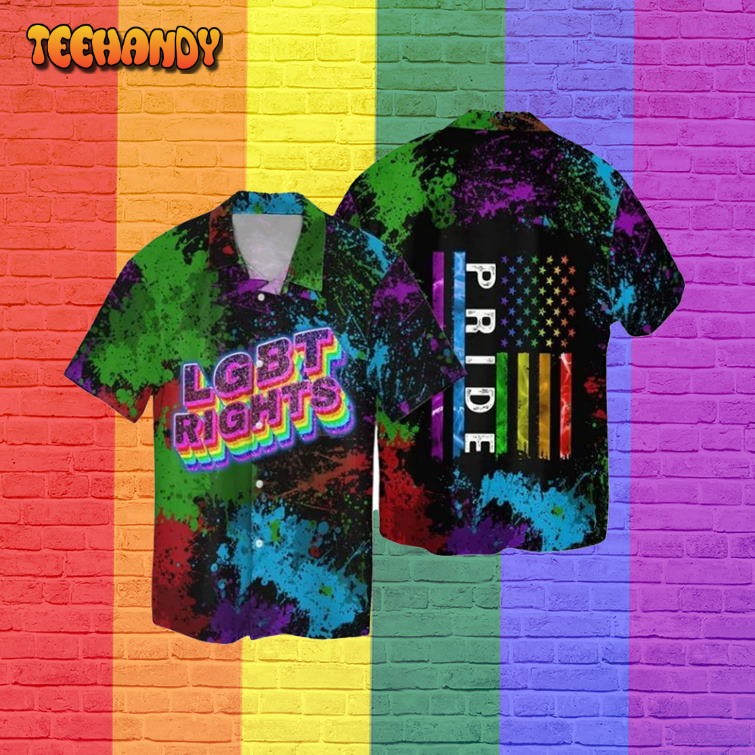 Lgbt Hawaii Shirts For Men Women Lgbt Couples Hawaiian Shirts Rainbow