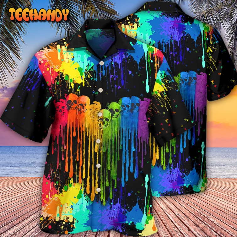 LGBT Heart Skull Style Hawaiian Shirt