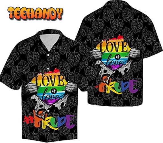 Lgbt Love Pride Hawaii Shirt Cotton Button Down Short Sleeves Hawaiian Shirt