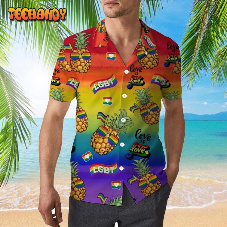 Lgbt Pride Hawaiian Shirts For Gaymer Lesbian Couple Pride Hawaiian Gifts