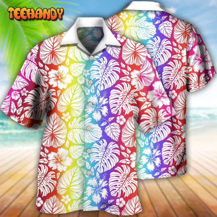 LGBT Tropical Leaf Hawaiian Shirt