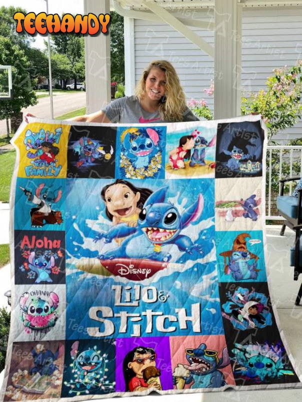 Lilo And Stitch 3D Customized Quilt Blanket