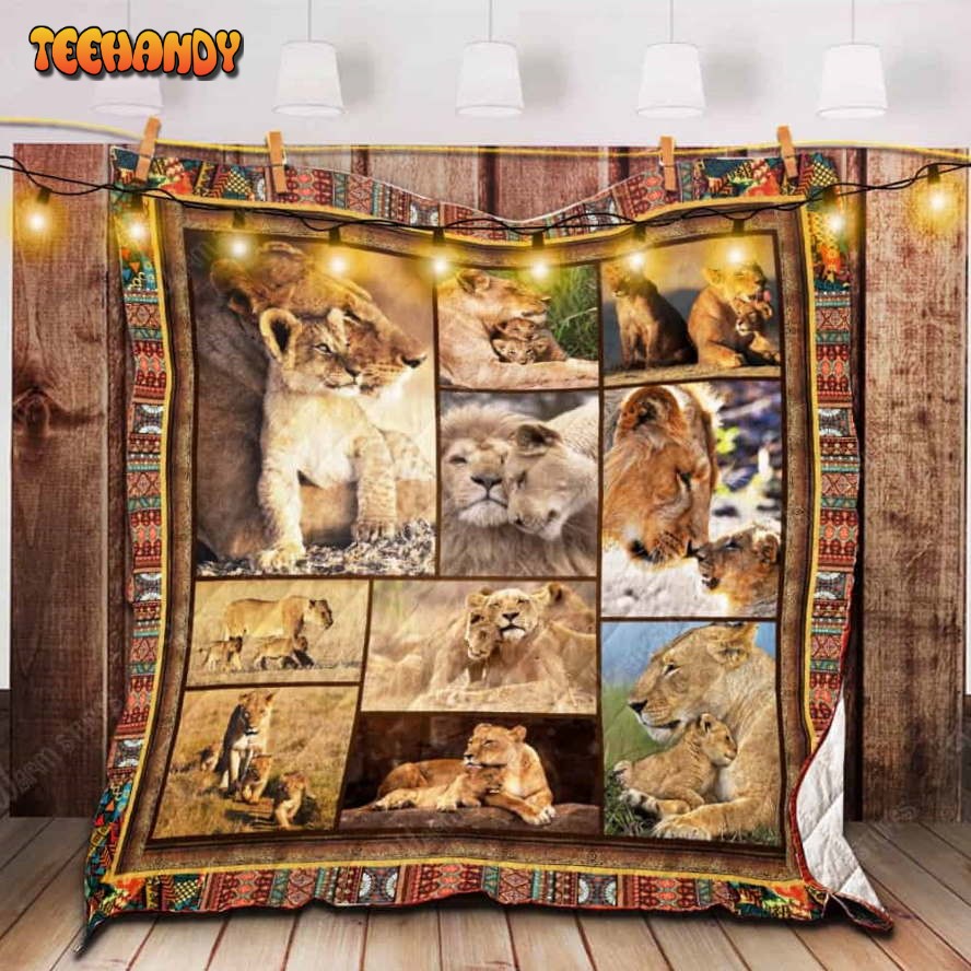 Lion’S Love 3D Customized Quilt Blanket