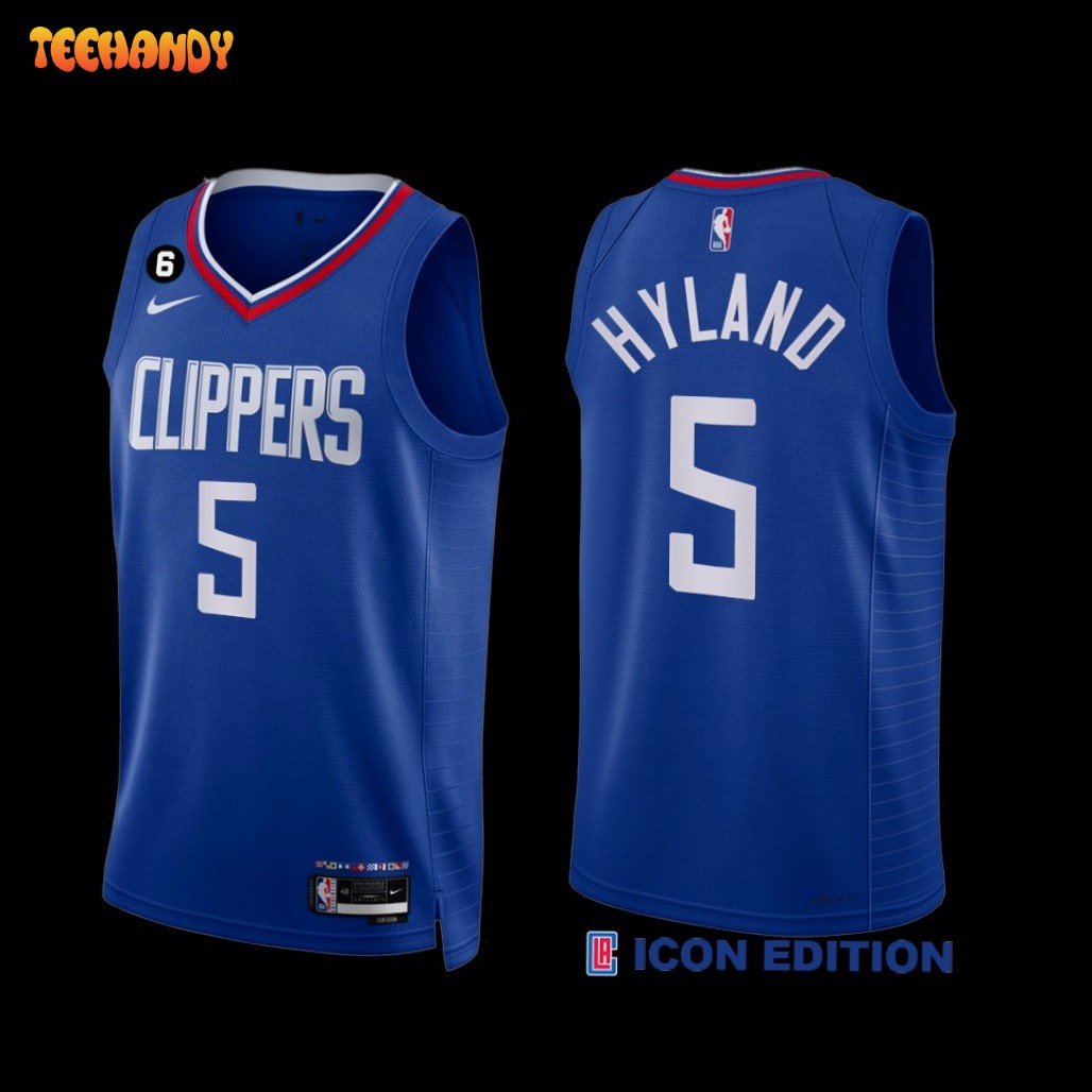 Los Angeles Clippers Bones Hyland 2022-23 Blue Icon Edition Jersey