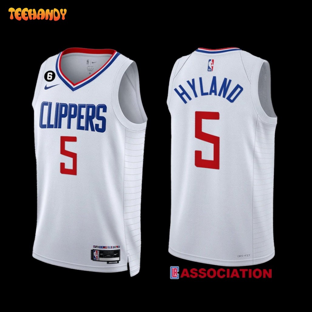 Los Angeles Clippers Bones Hyland 2022-23 White Association Edition Jersey