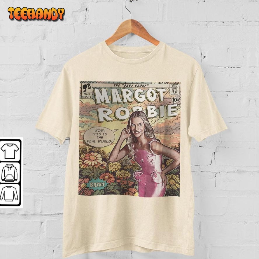 Margot Robbie Comic Shirt, Margot Robbie 90S Merch Book Art T Shirt