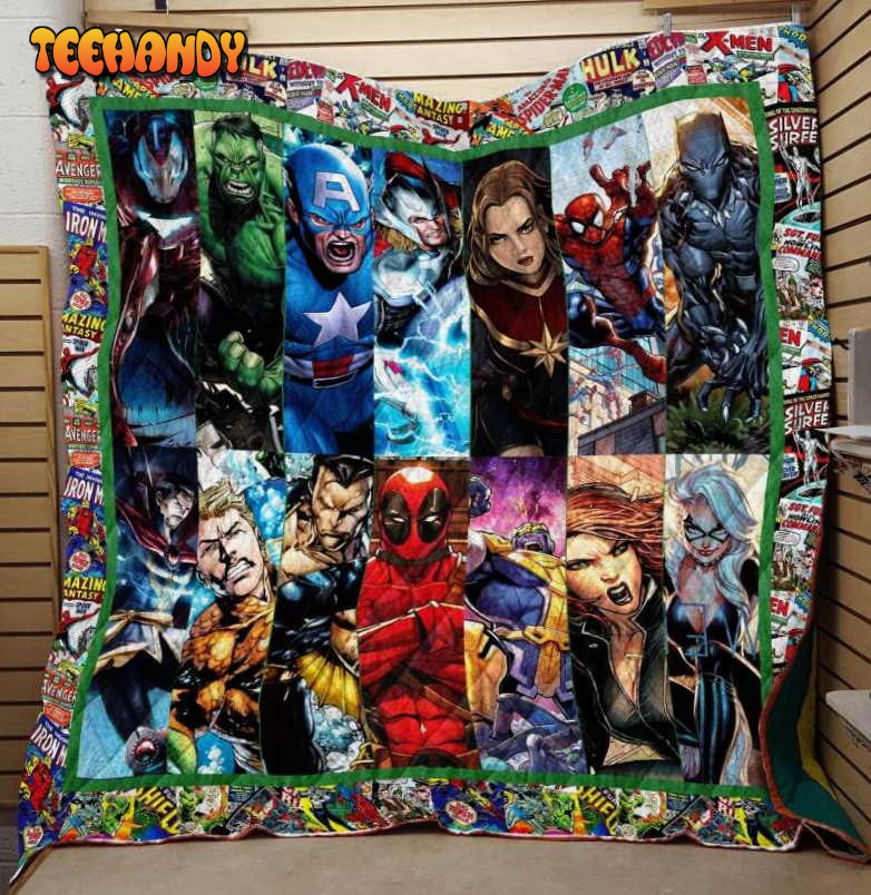 Marvel Superhero Comic 3D Customized Quilt Blanket