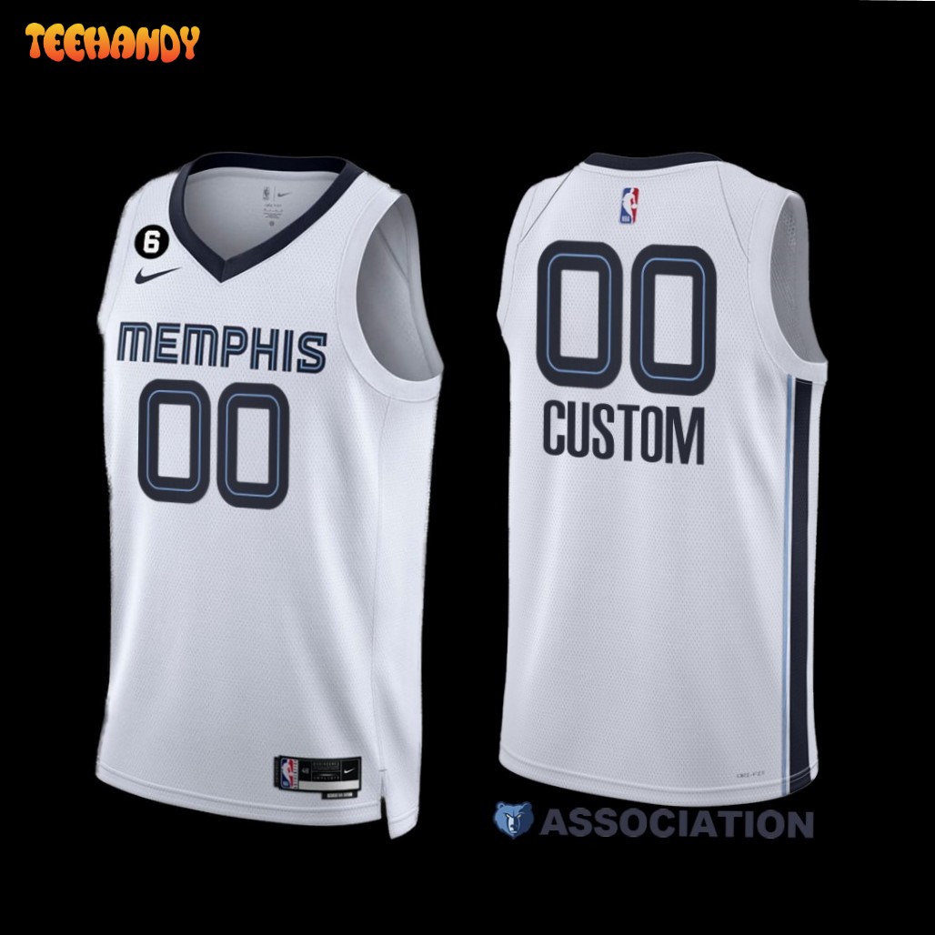 Memphis Grizzlies Custom 2022-23 Association Edition Jersey White