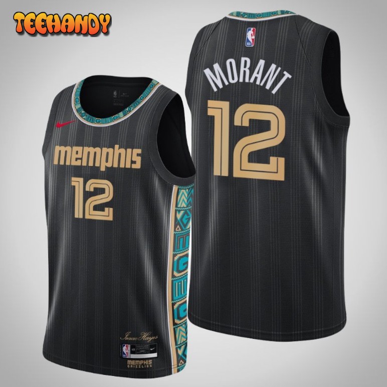 Memphis Grizzlies Ja Morant 2021 City Black Jersey