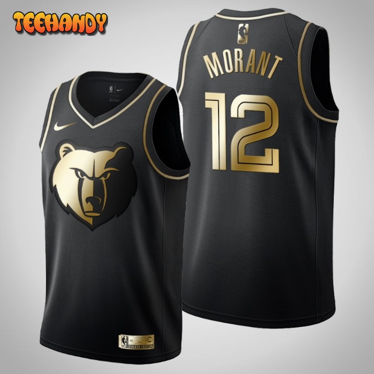 Memphis Grizzlies Ja Morant Black Golden Jersey