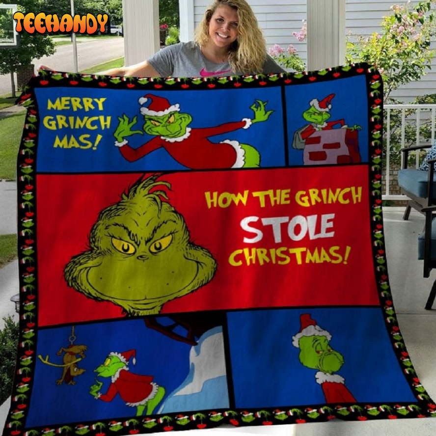 Merry Grinchmas How The Grinch Stole Christmas Fleece Blanket