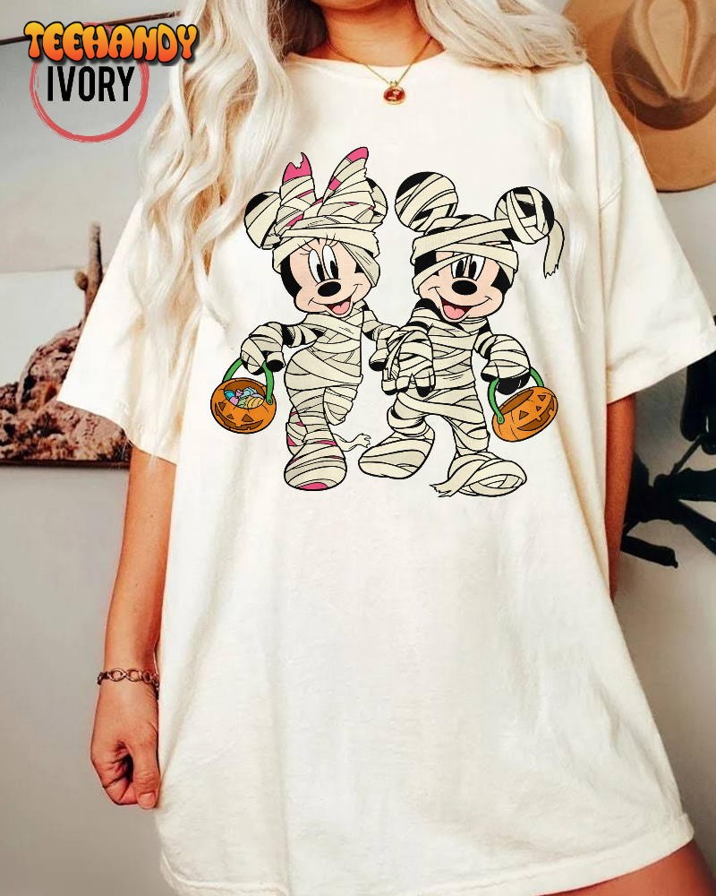 Mickey Mummy Shirt, Minnie Mummy Shirt, Mickey And Minnie Halloween Shirt