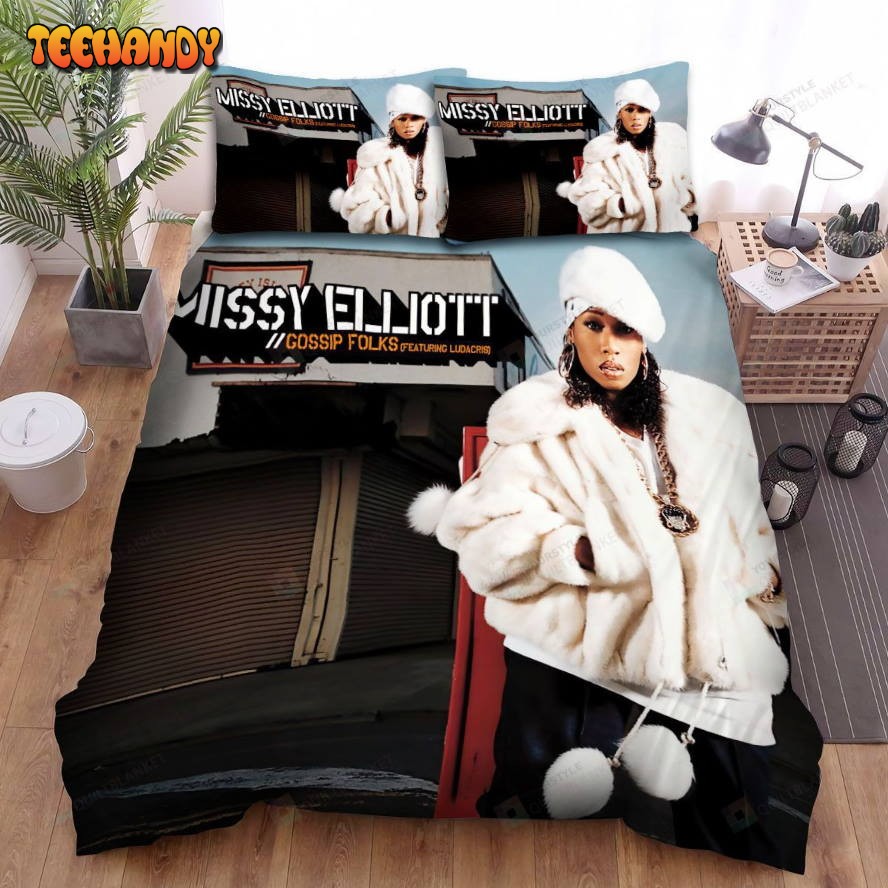 Missy Elliott Gossip Folks Song Art Cover Bed Sheets Spread Duvet Cover Bedding Sets