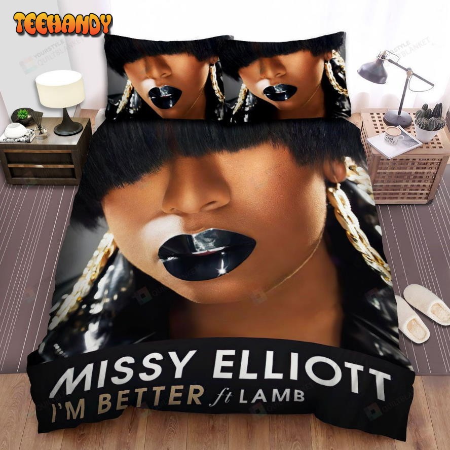 Missy Elliott I’m Better Song Art Cover Bed Sheets Spread Duvet Cover Bedding Sets