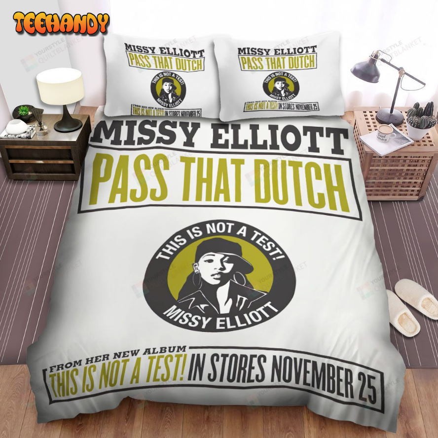 Missy Elliott Pass That Dutch Single Art Cover Spread Duvet Cover Bedding Sets