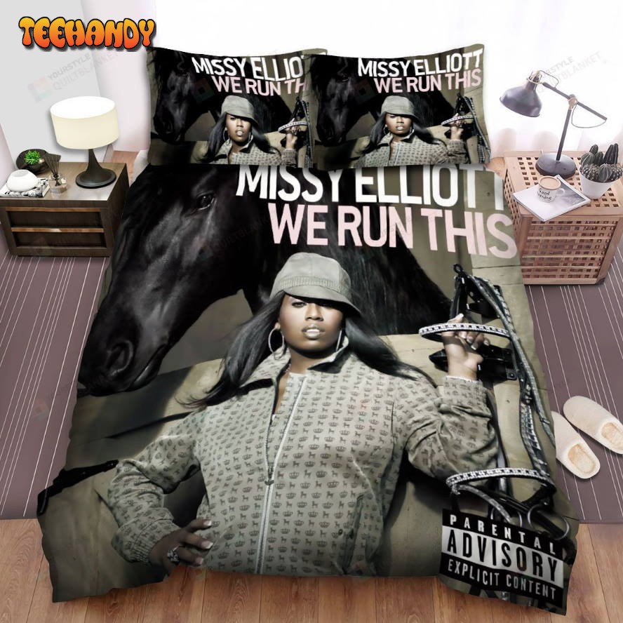 Missy Elliott We Run This Single Art Cover Spread Duvet Cover Bedding Sets