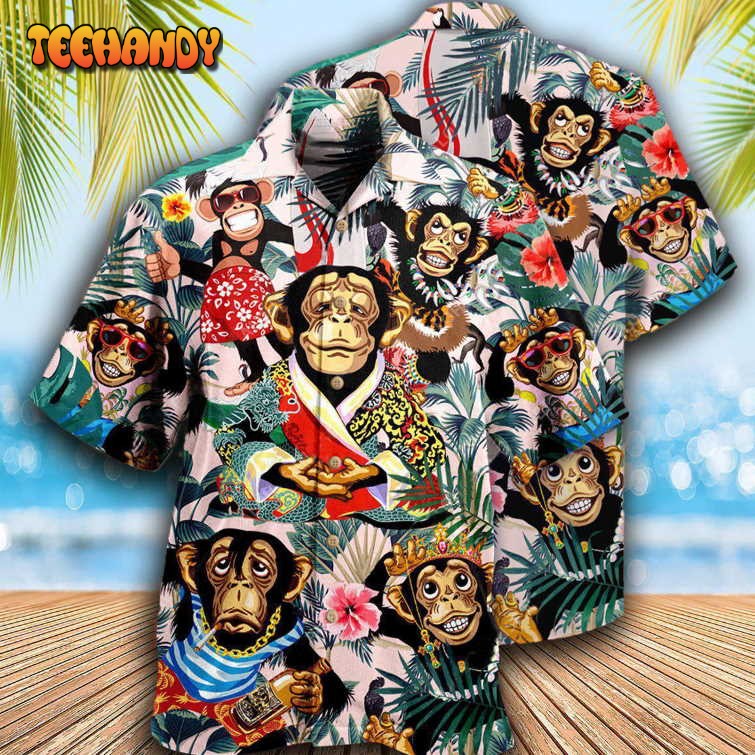 Monkey So Funny Smile Like A Monkey Hawaiian Shirt