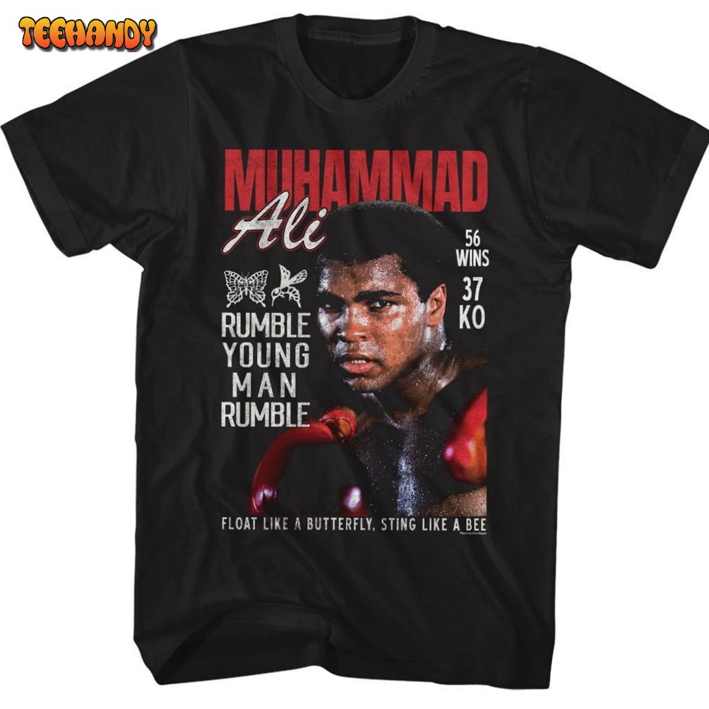 Muhammad Ali Record Logo Black Shirts