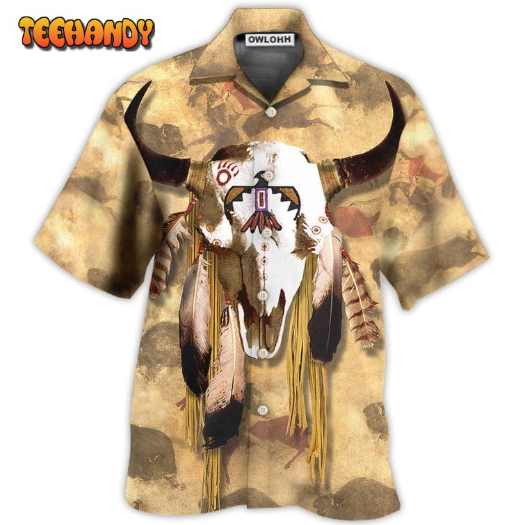 Native Skull Style Love Peace Hawaiian Shirt