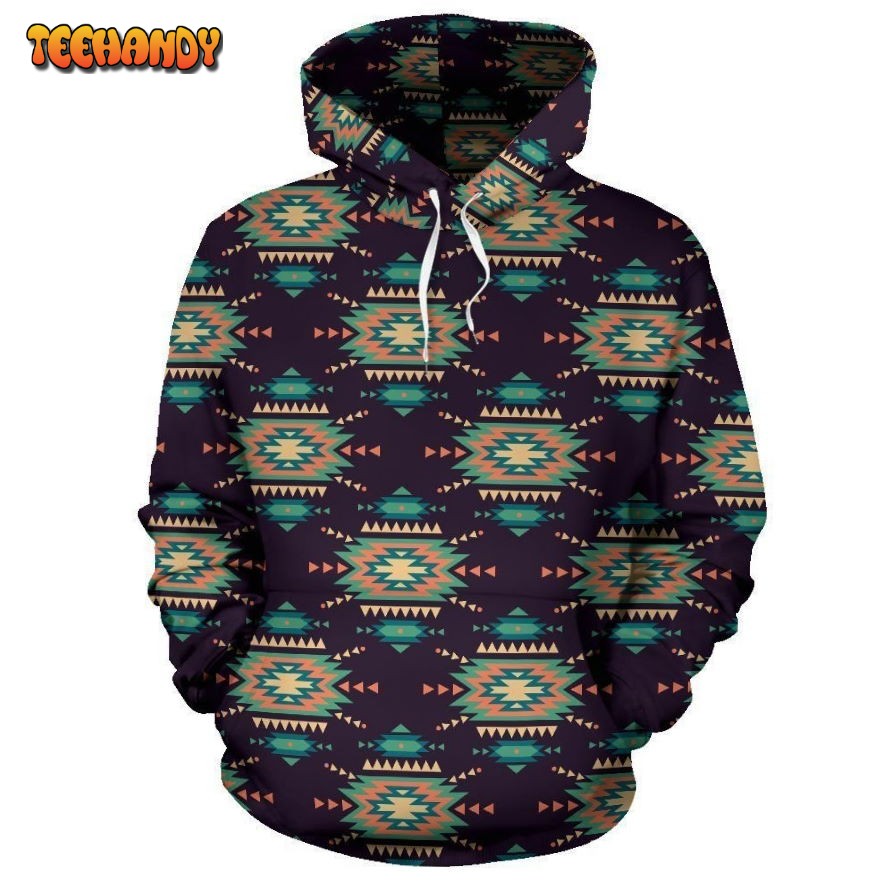 Navajo Geometric Style Print Pattern Pullover 3D Hoodie For Men Women