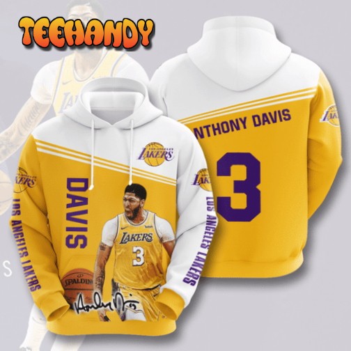 NBA Los Angeles Lakers Anthony Davis 3D Hoodie