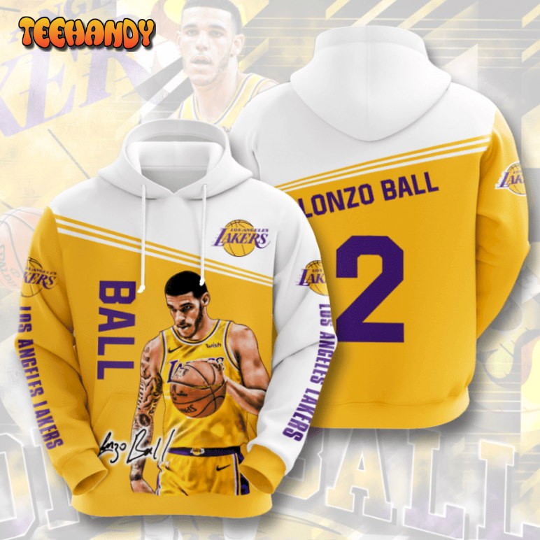 NBA Los Angeles Lakers Lonzo Ball 3D Hoodie For Men For Women