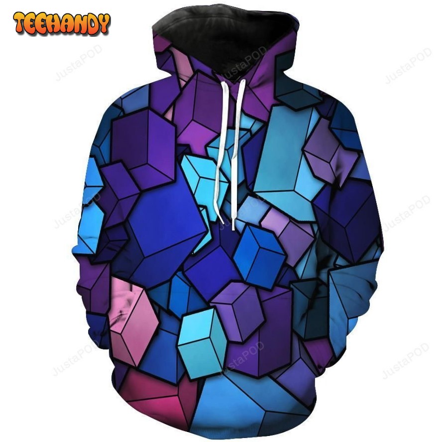 Neon Cubes 3D Hoodie For Men Women All Over 3D Printed Hoodie