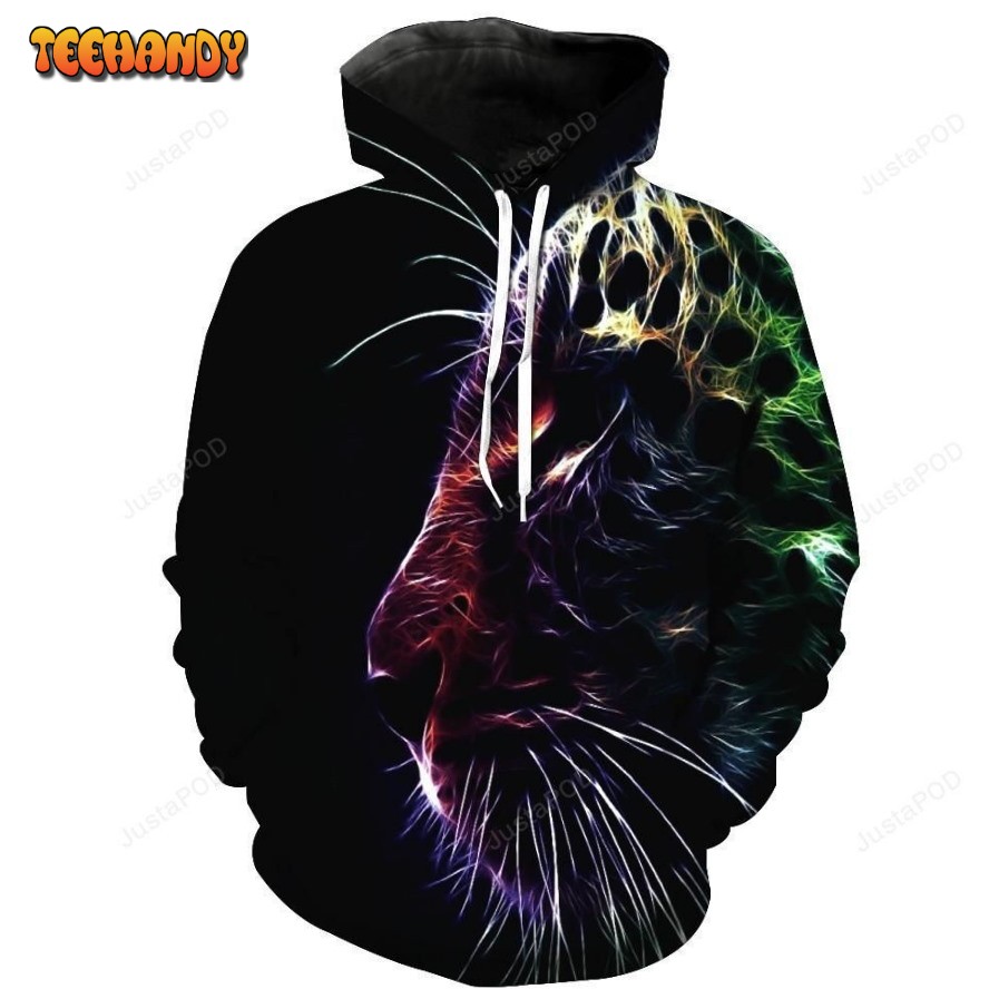 Neon Leopaword 3D Hoodie For Men Women All Over 3D Printed Hoodie