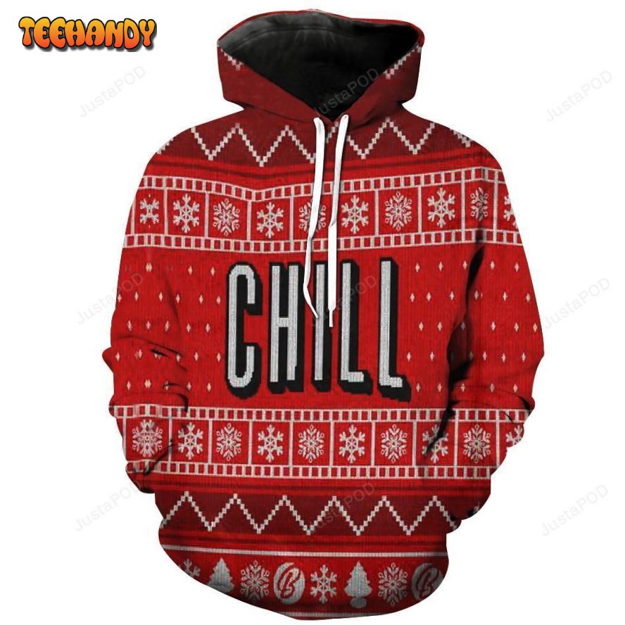 Netflix and Chill Christmas 3D Hoodie For Men Women All Over 3D Printed Hoodie