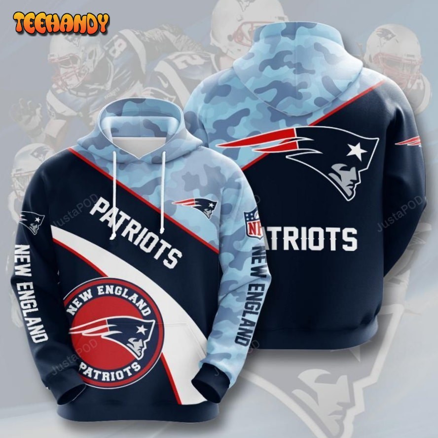 New England Patriots Camo 3D Hoodie For Men For Women Hoodie Shirt