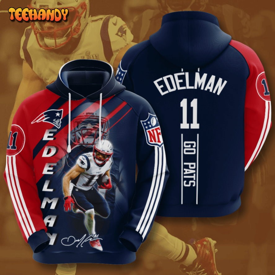 New England Patriots Julian Edelman 3D Hoodie For Men For Women Hoodie