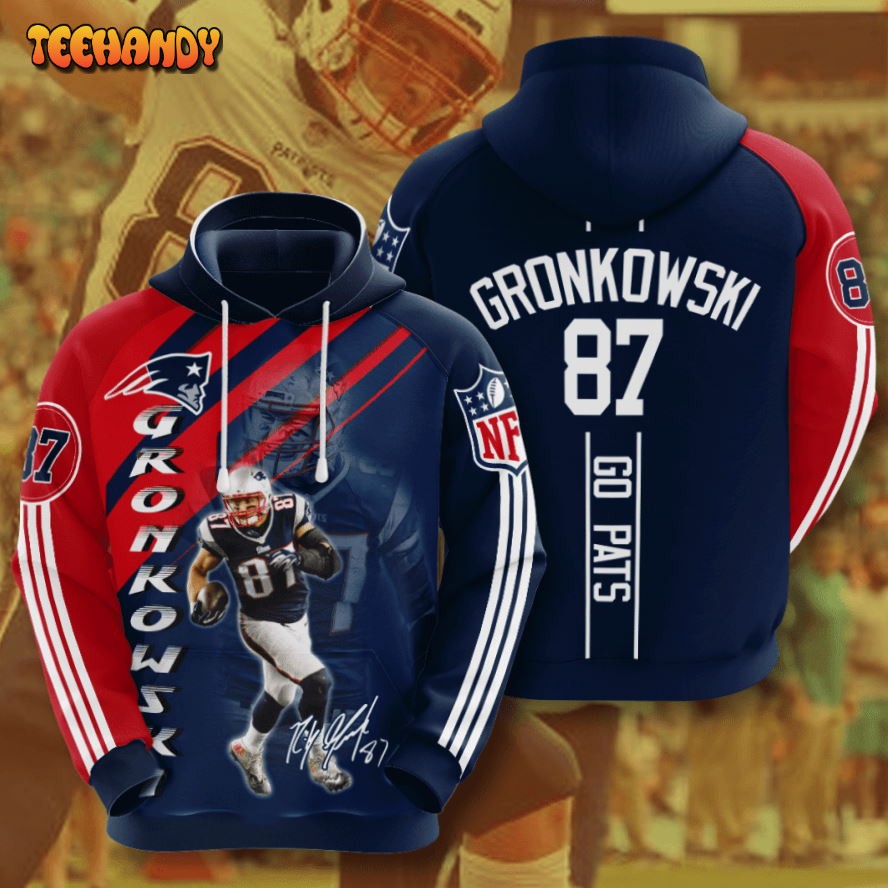 New England Patriots Rob Gronkowski 3D Hoodie For Men For Women Hoodie