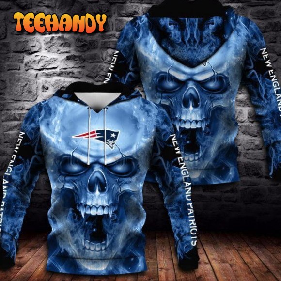 New England Patriots Skull 3D Hoodie For Men For Women All Over Printed Hoodie