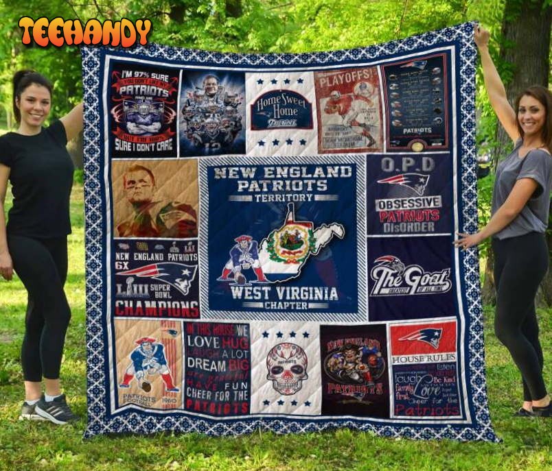 New England Patriots West Virginia 3D Customized Quilt Blanket